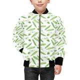 Green Peas Pattern Print Design 04 Kids' Boys' Girls' Bomber Jacket
