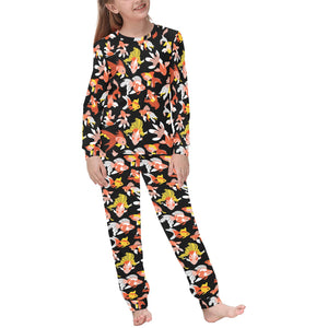 Goldfish Pattern Print Design 03 Kids' Boys' Girls' All Over Print Pajama Set