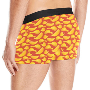 Potato Chips Pattern Print Design 05 Men's All Over Print Boxer Briefs Men's Underwear