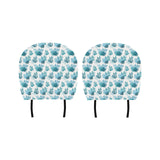 Coral Reef Pattern Print Design 04 Car Headrest Cover