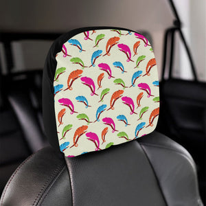 Colorful Chameleon lizard pattern Car Headrest Cover