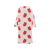 Strawberry beautiful pattern Blanket Robe with Sleeves
