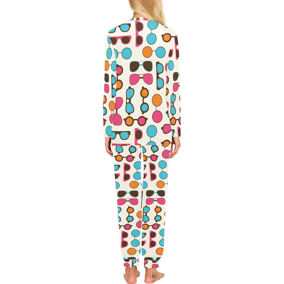 Sun Glasses Pattern Print Design 03 Women's All Over Print Pajama Set