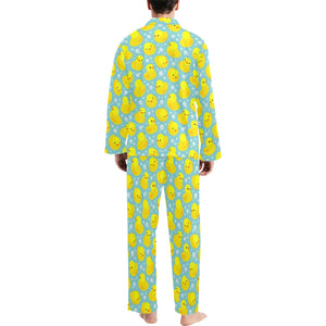Duck Pattern Print Design 03 Men's Long Pajama Set