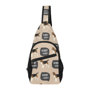 Beagle pattern All Over Print Chest Bag