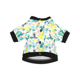 Cute parrot toucan flamingo cactus exotic leaves p All Over Print Pet Dog Round Neck Fuzzy Shirt