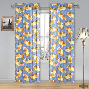 Guinea Pig Pattern Print Design 02 Gauze Curtain
