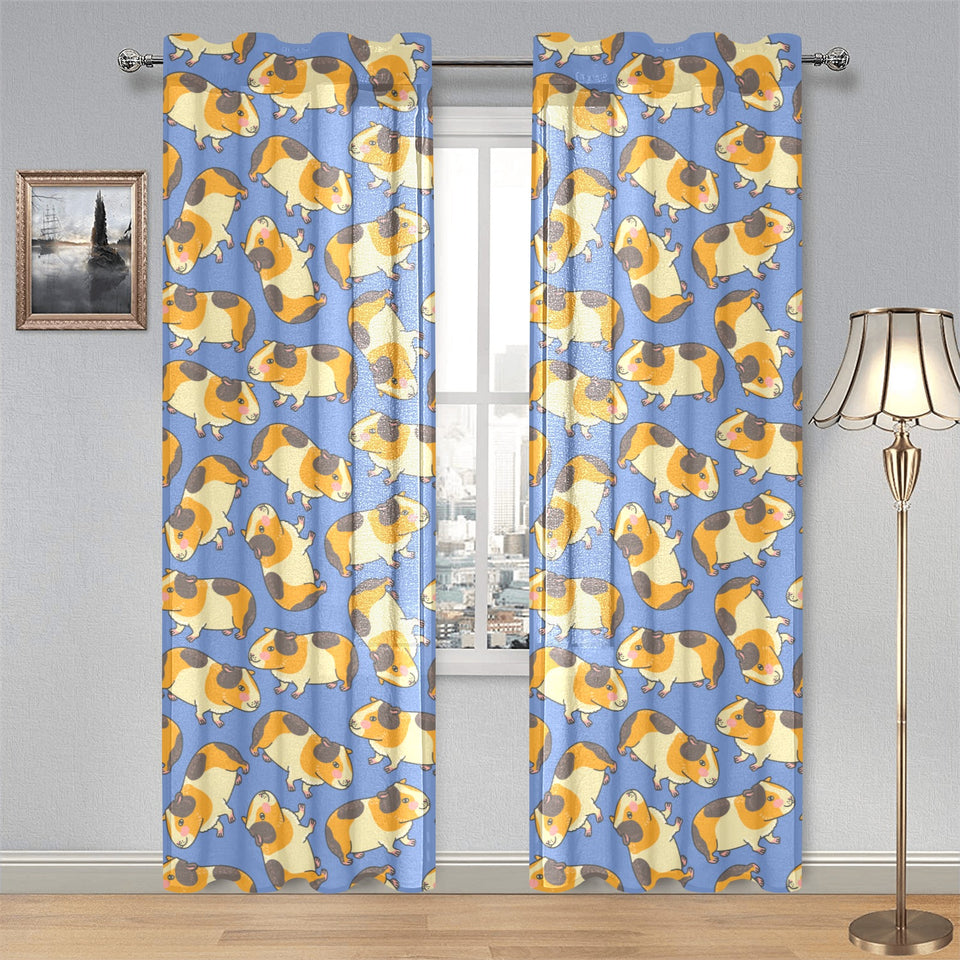 Guinea Pig Pattern Print Design 02 Gauze Curtain