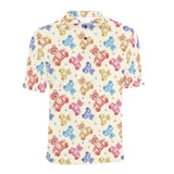 Teddy Bear Pattern Print Design 05 Men's All Over Print Polo Shirt