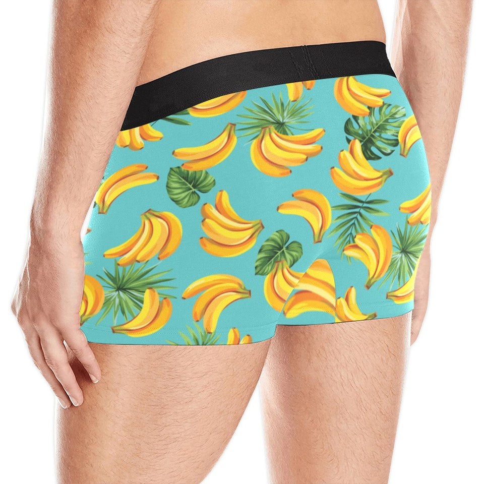 Banana Palm Leaves pattern background Men's All Over Print Boxer Briefs Men's Underwear