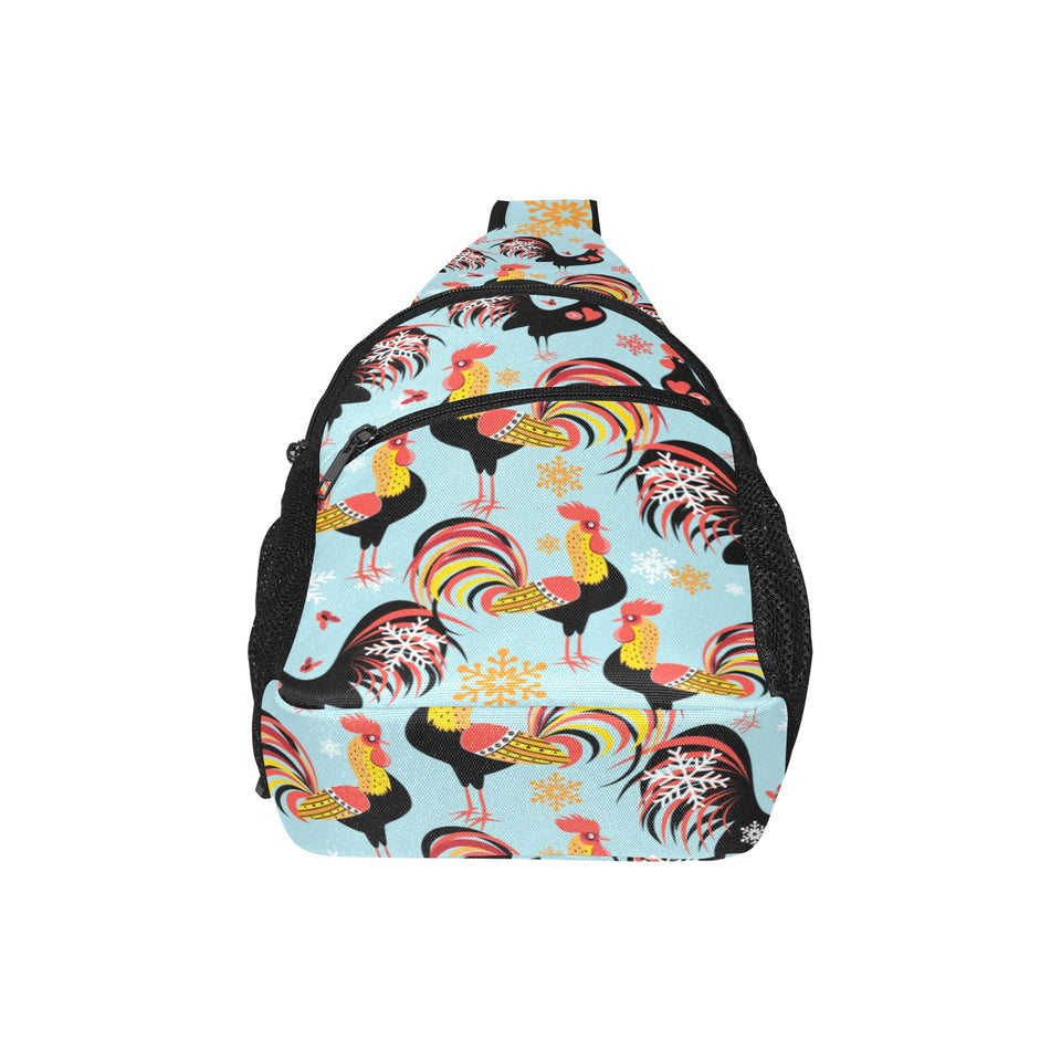 Rooster chicken cock snowfalke All Over Print Chest Bag