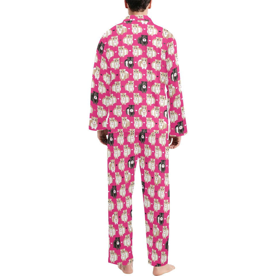 Guinea Pig Pattern Print Design 01 Men's Long Pajama Set