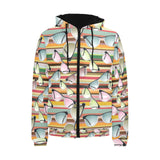 Sun Glasses Pattern Print Design 02 Men's Padded Hooded Jacket