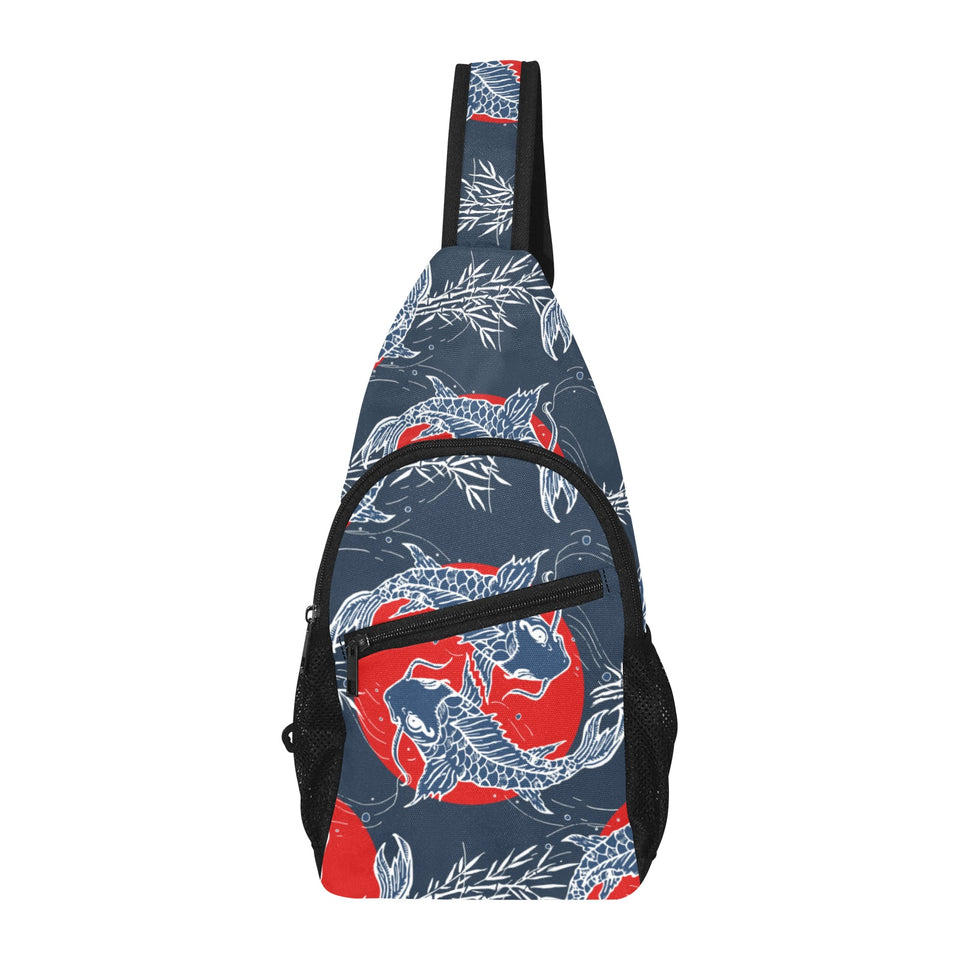 Koi Fish Carp Fishs hand drawn japanese art All Over Print Chest Bag