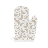 Cool gold moon abstract pattern Heat Resistant Oven Mitts