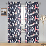 Deers Winter Christmas pattern Gauze Curtain