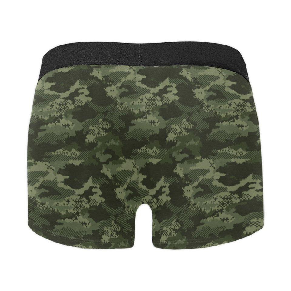 Digital Green camouflage pattern Men's All Over Print Boxer Briefs Men's Underwear
