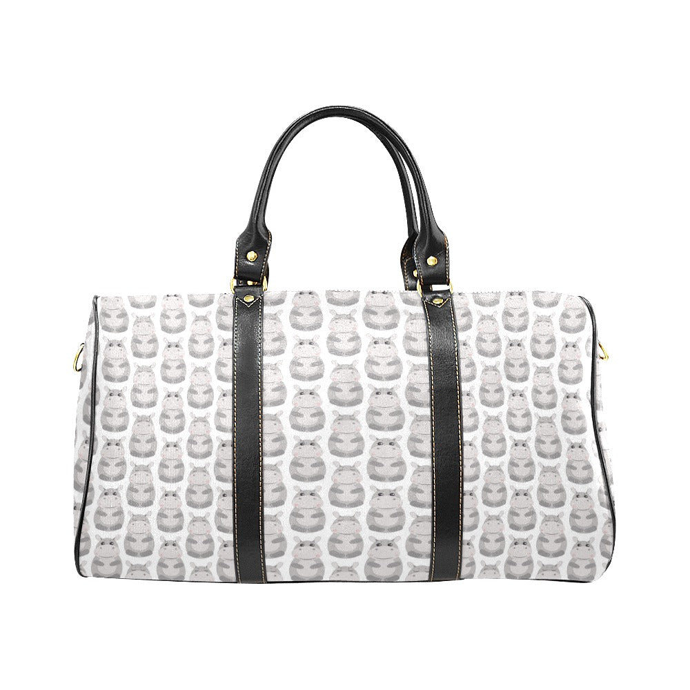 Hippopotamus Pattern Print Design 05 Travel Bag