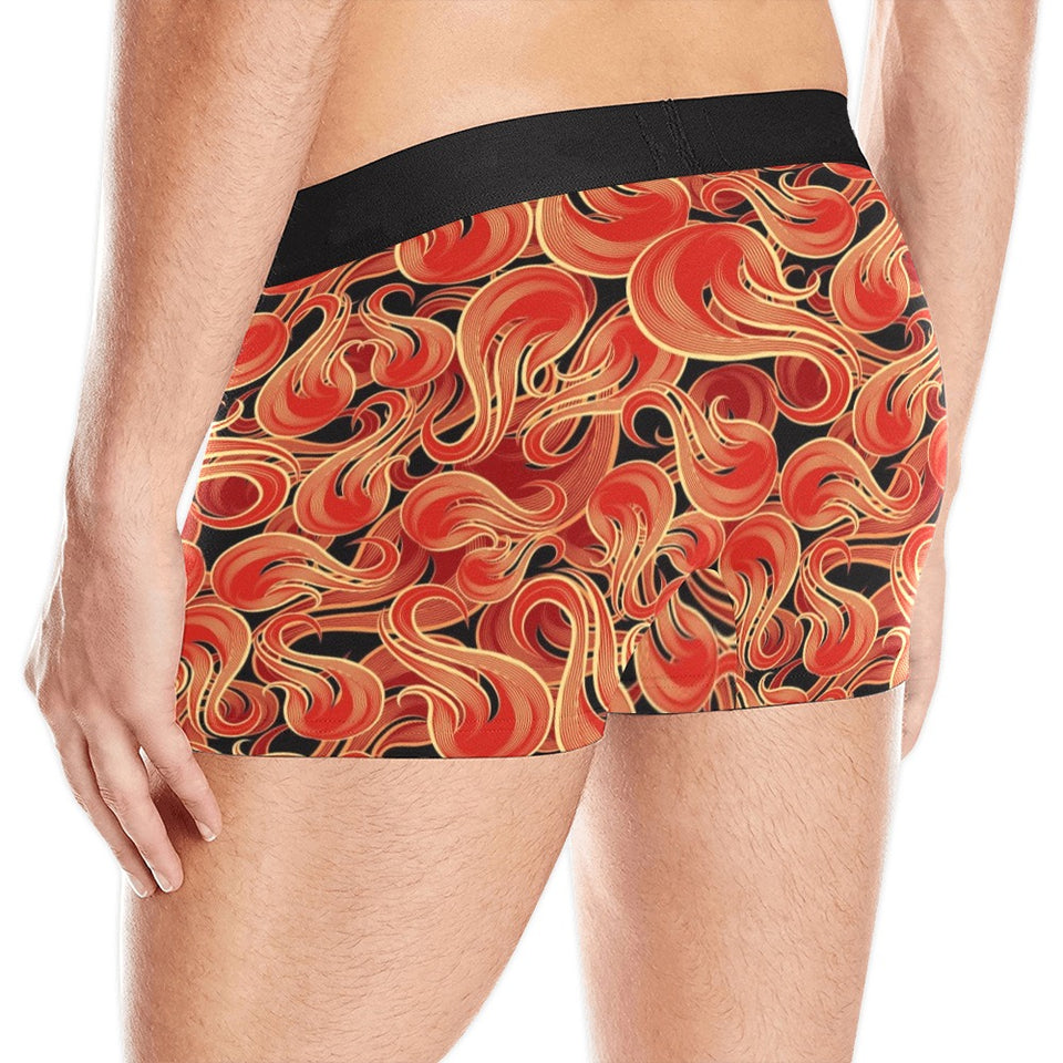 Fire flame pattern Men's All Over Print Boxer Briefs Men's Underwear