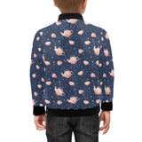 Tea pots Pattern Print Design 04 Kids' Boys' Girls' Bomber Jacket