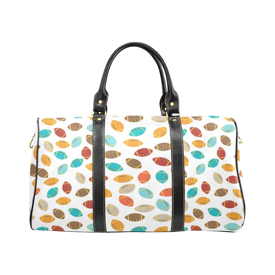 Colorful american football ball pattern Travel Bag