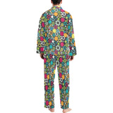 Gear Pattern Print Design 03 Men's Long Pajama Set