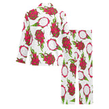dragon fruits white background Men's Long Pajama Set