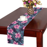 Hibiscus Pattern Print Design 05 Table Runner