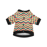 zigzag  chevron colorful pattern All Over Print Pet Dog Round Neck Fuzzy Shirt