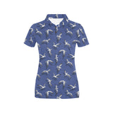 Seagull Pattern Print Design 03 Women's All Over Print Polo Shirt