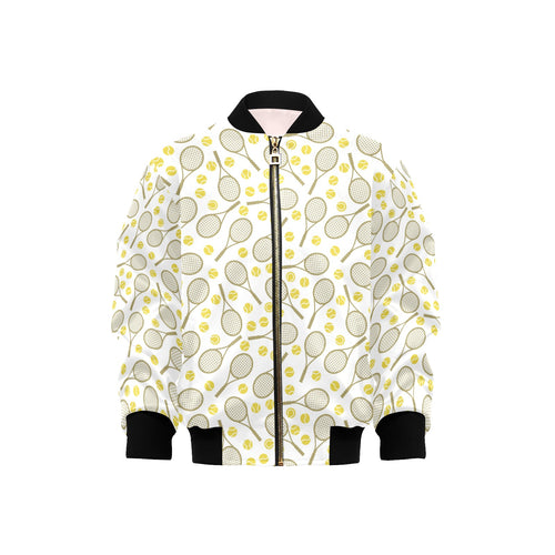 Tennis Pattern Print Design 02 Kids' Boys' Girls' Bomber Jacket