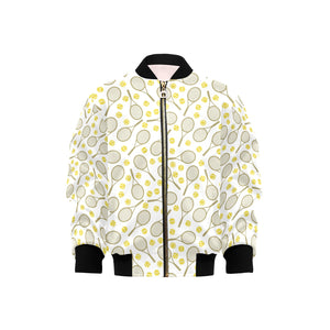 Tennis Pattern Print Design 02 Kids' Boys' Girls' Bomber Jacket