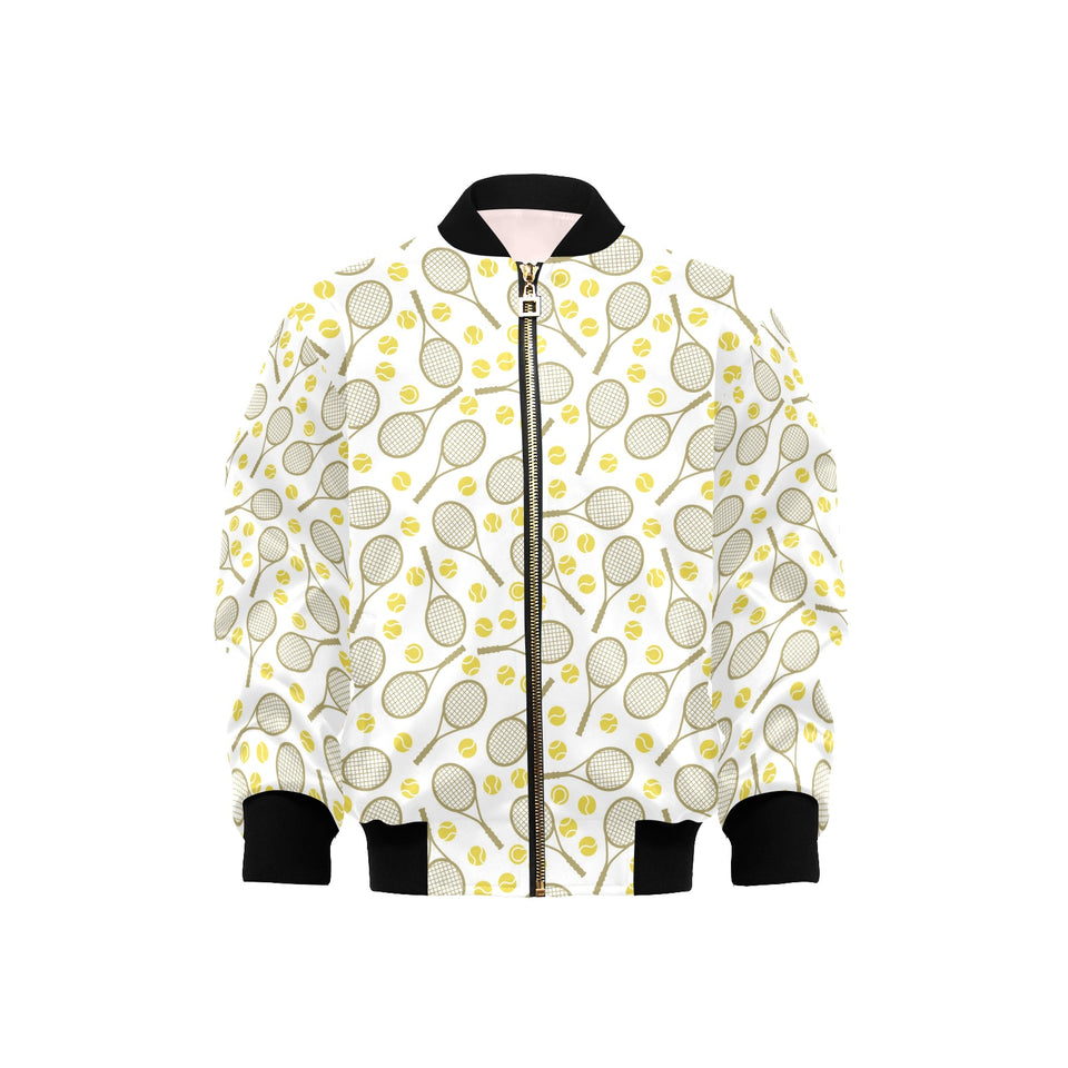 Tennis Pattern Print Design 02 Kids' Boys' Girls' Bomber Jacket