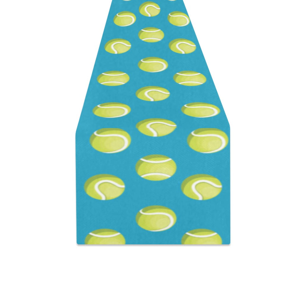 Tennis Pattern Print Design 05 Table Runner