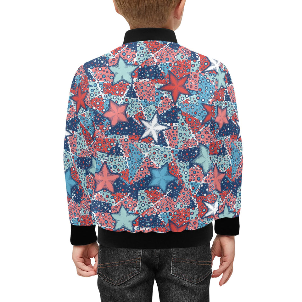 Hand drawn colorful starfish Kids' Boys' Girls' Bomber Jacket