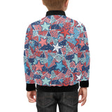 Hand drawn colorful starfish Kids' Boys' Girls' Bomber Jacket