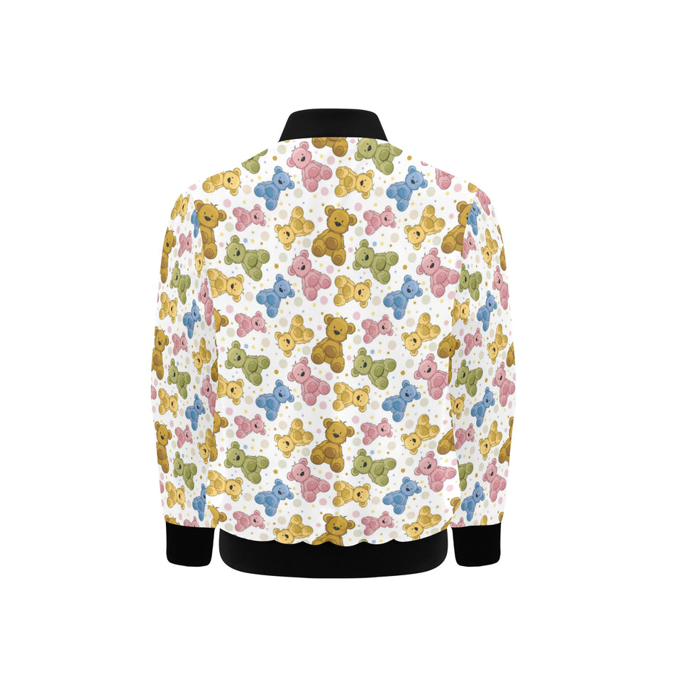 Teddy Bear Pattern Print Design 01 Kids' Boys' Girls' Bomber Jacket
