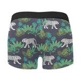 white bengal tigers tropical plant Men's All Over Print Boxer Briefs Men's Underwear