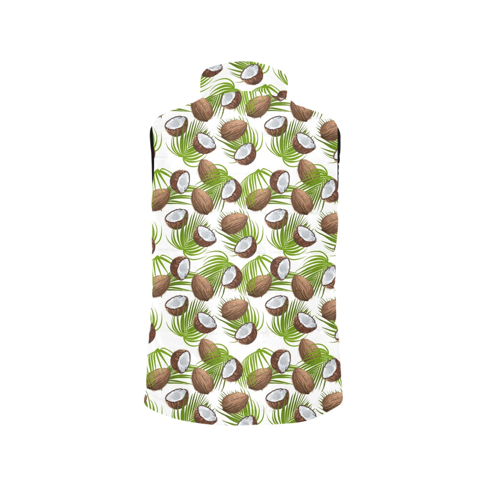 Coconut Pattern Print Design 04 Men's Padded Vest