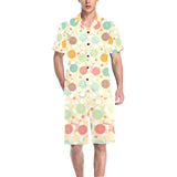 Bicycle Pattern Print Design 01 Men's V-Neck Short Pajama Set