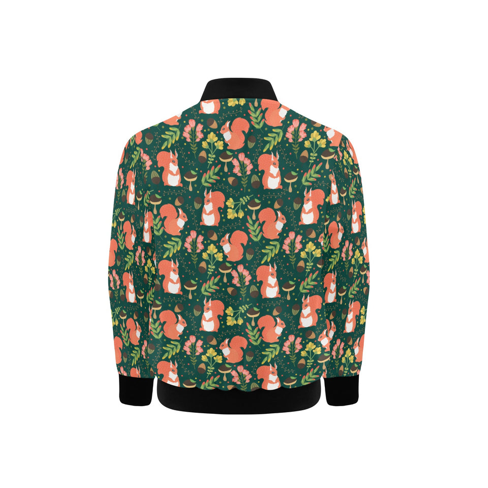 Squirrel Pattern Print Design 03 Kids' Boys' Girls' Bomber Jacket