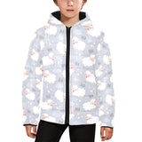 Sweet dreams sheep pattern Kids' Boys' Girls' Padded Hooded Jacket