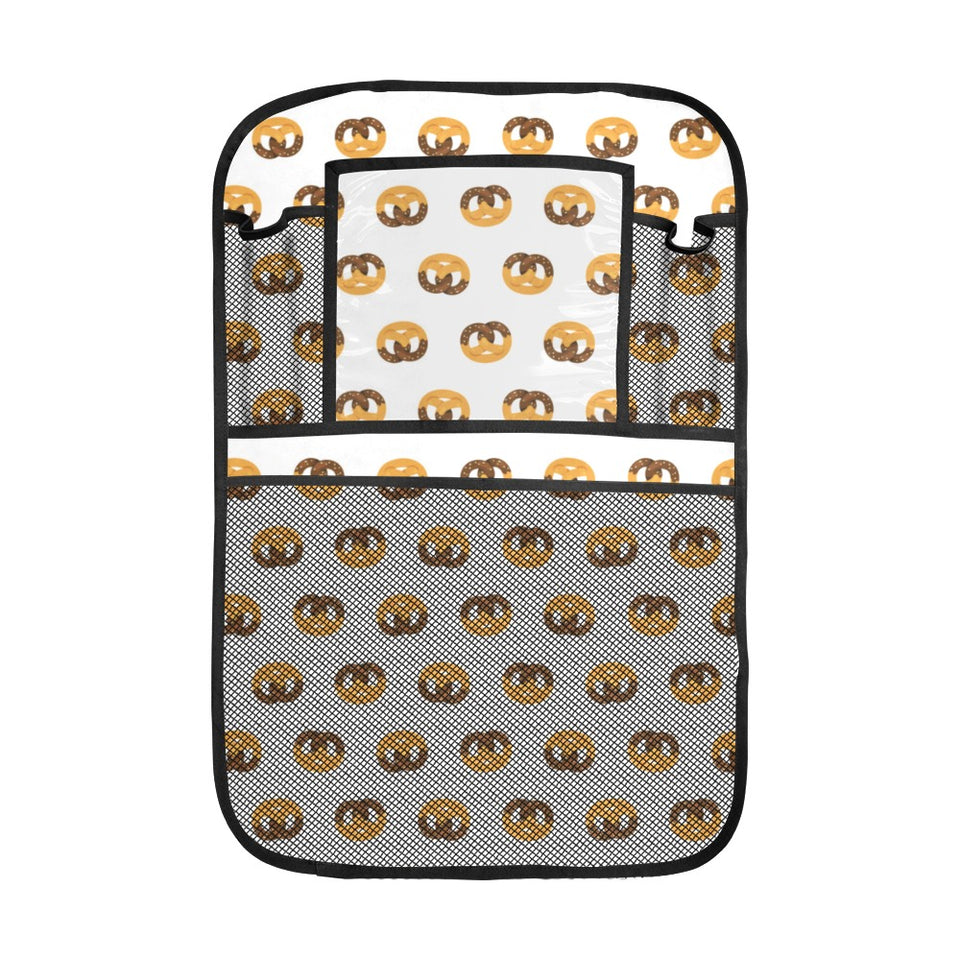 Pretzels Pattern Print Design 02 Car Seat Back Organizer