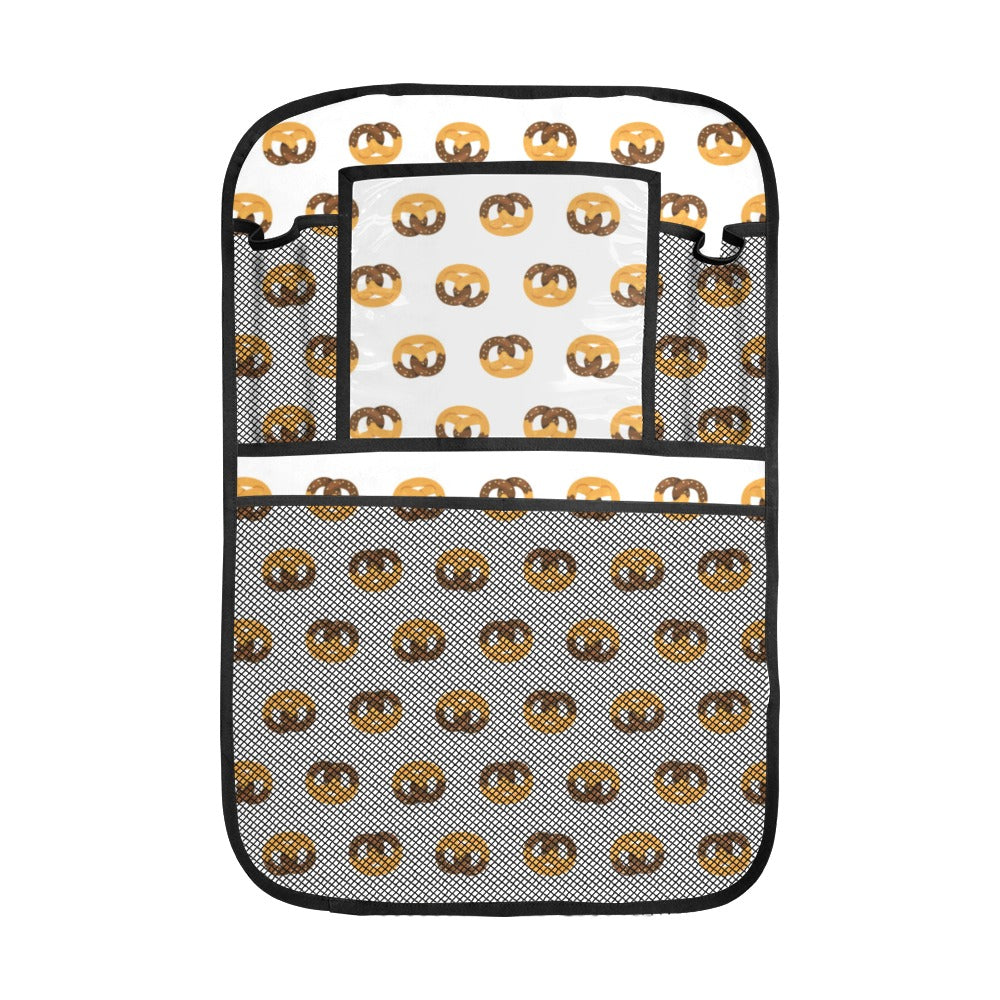 Pretzels Pattern Print Design 02 Car Seat Back Organizer