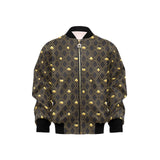Casino Cards Suits Pattern Print Design 01 Kids' Boys' Girls' Bomber Jacket