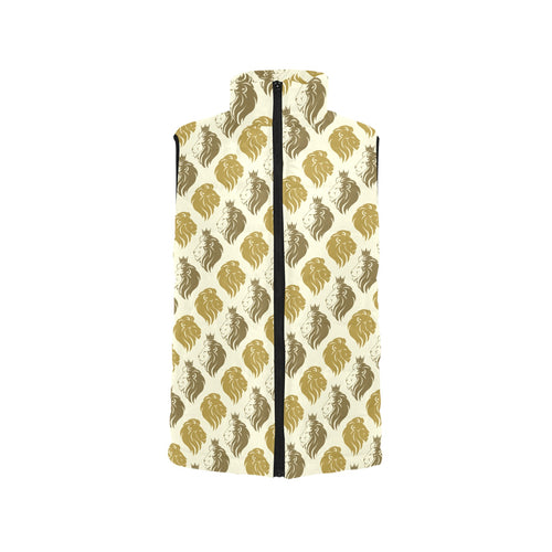 Lion Pattern Print Design 02 Men's Padded Vest