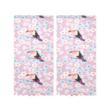 Beautiful toucan flower leaves Gauze Curtain