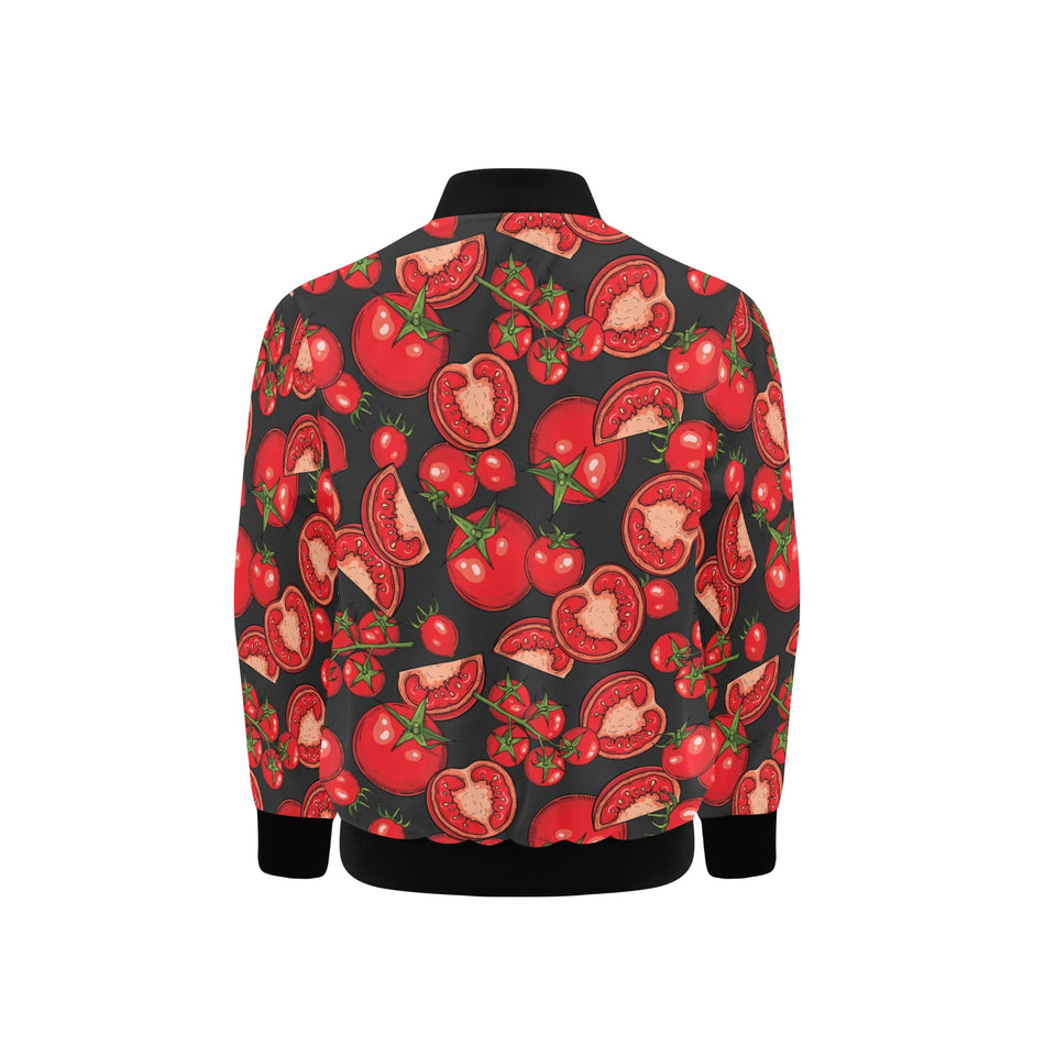 Tomato black background Kids' Boys' Girls' Bomber Jacket