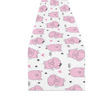 Pig Pattern Print Design 03 Table Runner