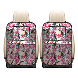 Toucan flower design pattern Car Seat Back Organizer